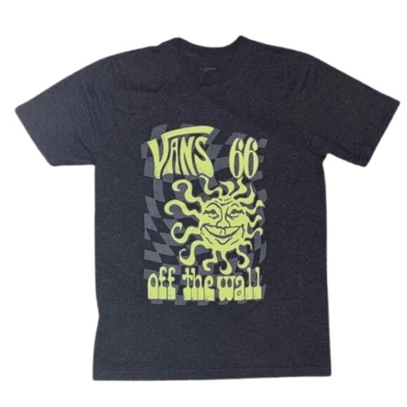 Vans kids Charcoal Tee with Neon Graphic OFF THE WALL 66 - Picture 2 of 4